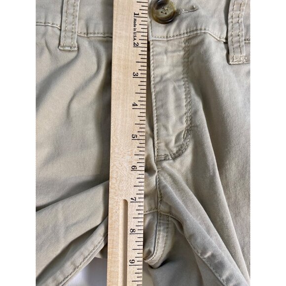 American Eagle Outfitter Khaki Pants Womens 6 Short Kick Boot Stretch School Y2K - Picture 7 of 13